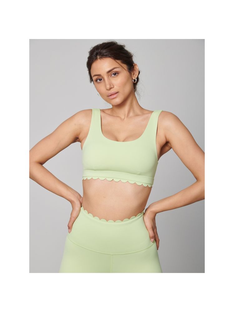 Strongr.Athleisure Women Scallop Edge Mint Sports Bra-picture-10