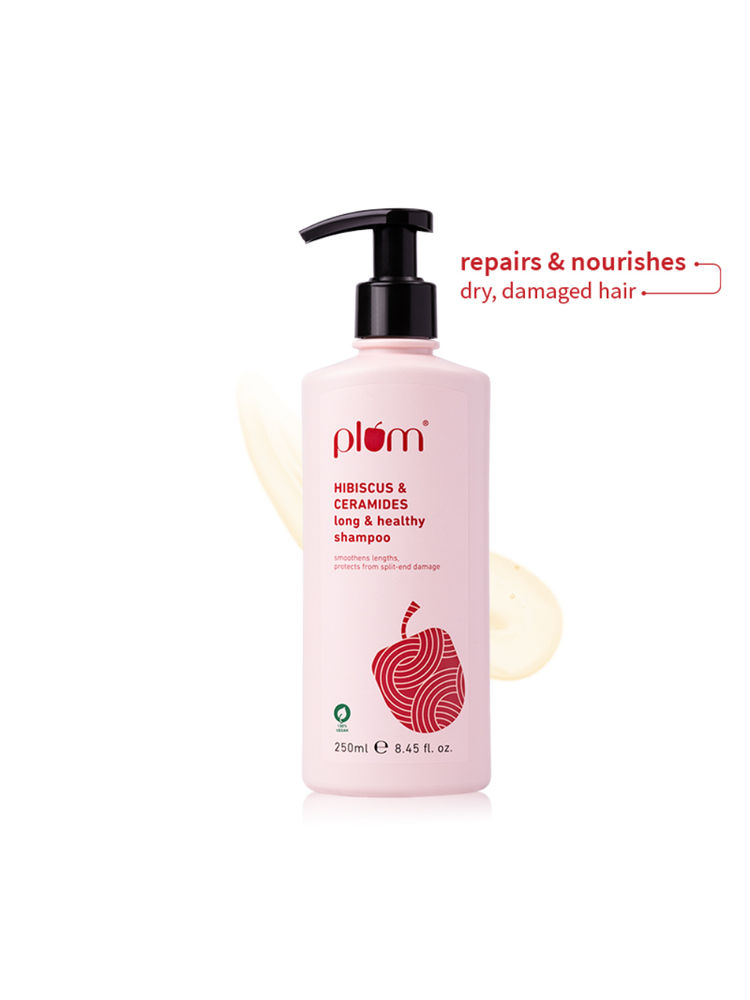 Plum Hibiscus & Ceramides Long & Healthy Shampoo For Smooth Hair