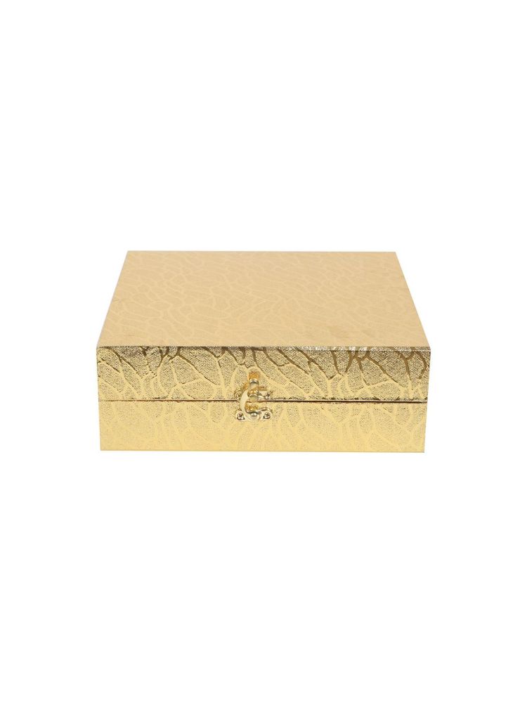Amaya Decors Gold Steel Pooja Thali With Velvet Box-image-22