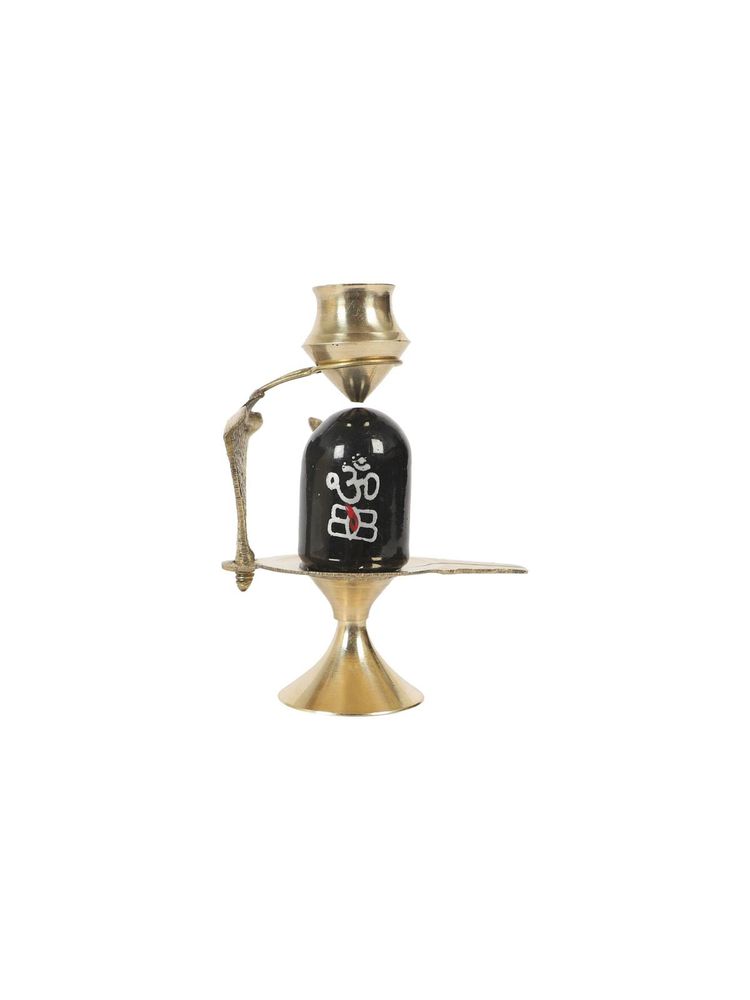 Amaya Decors Brass Small Shivling Gold-image-39