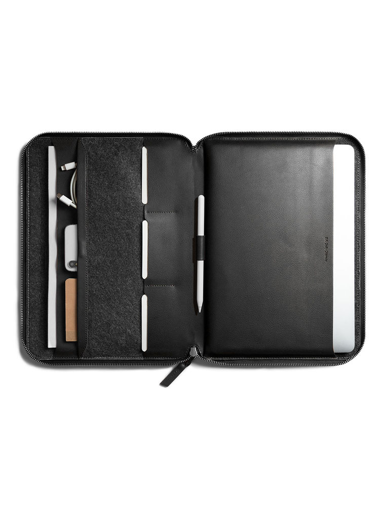 DailyObjects Urbane Tech Folio Laptop Sleeve - Black