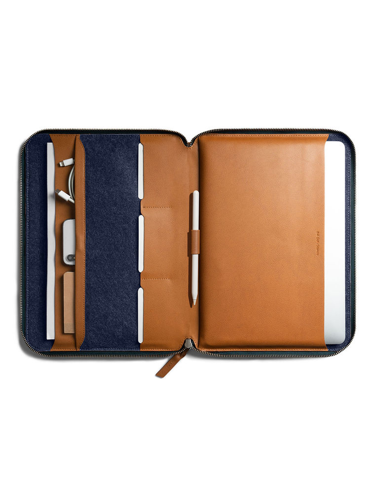DailyObjects Urbane Tech Folio Laptop Sleeve - Tan