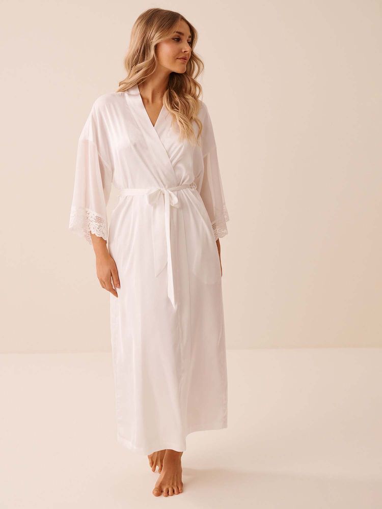 La Vie En Rose Satin and Chiffon Kimono with Cover Up-picture-24