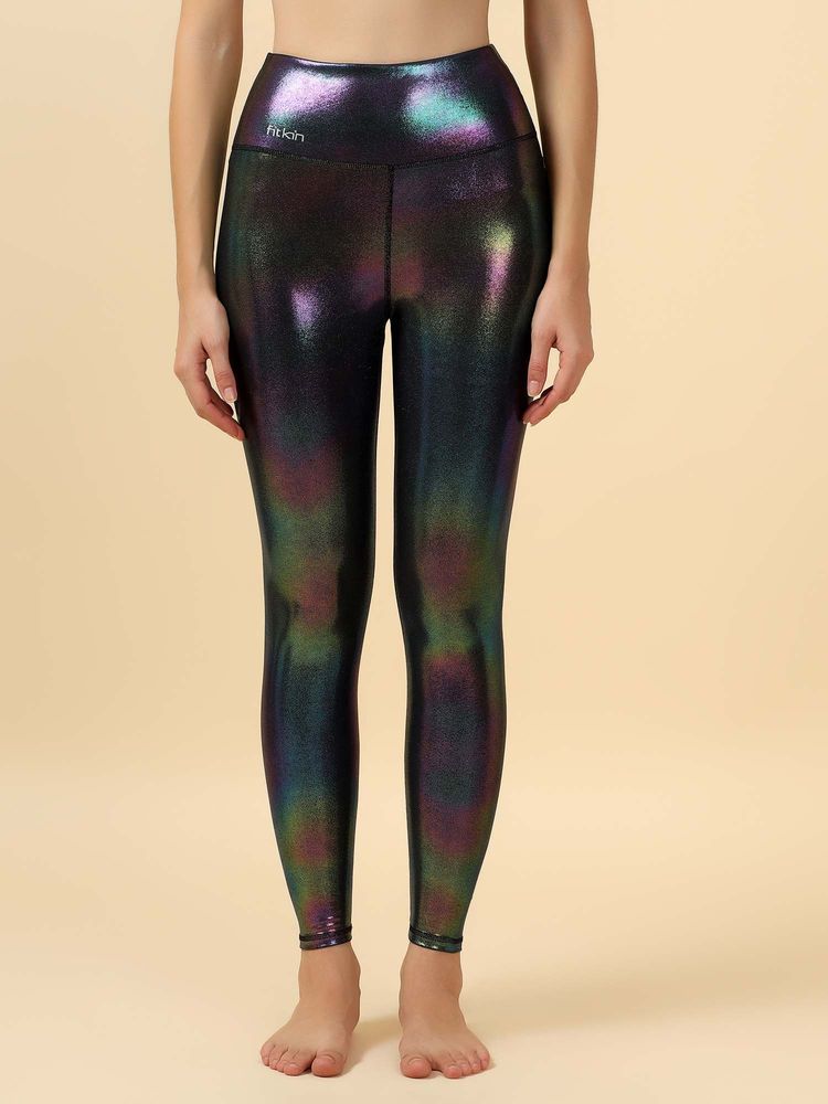 Fitkin Black Lux Galaxy Glow Tights-image-31