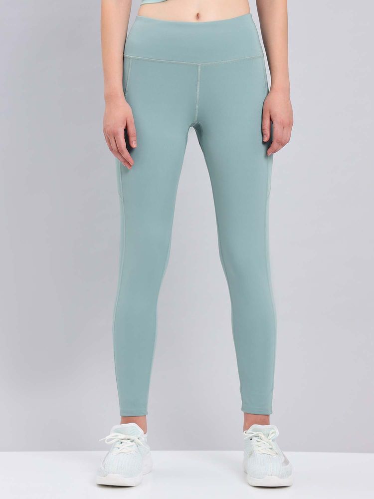 Technosport Aqua Women Solid Slim Fit Sports Tights with Elastic Lite for Yoga and Fitness-picture-25