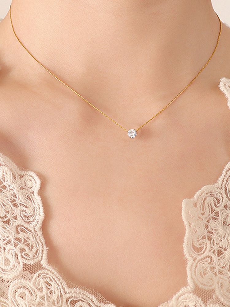 Jewels Galaxy Gold Plated Stainless Steel Anti Tarnish Stone Studded Pendant Necklace-picture-26