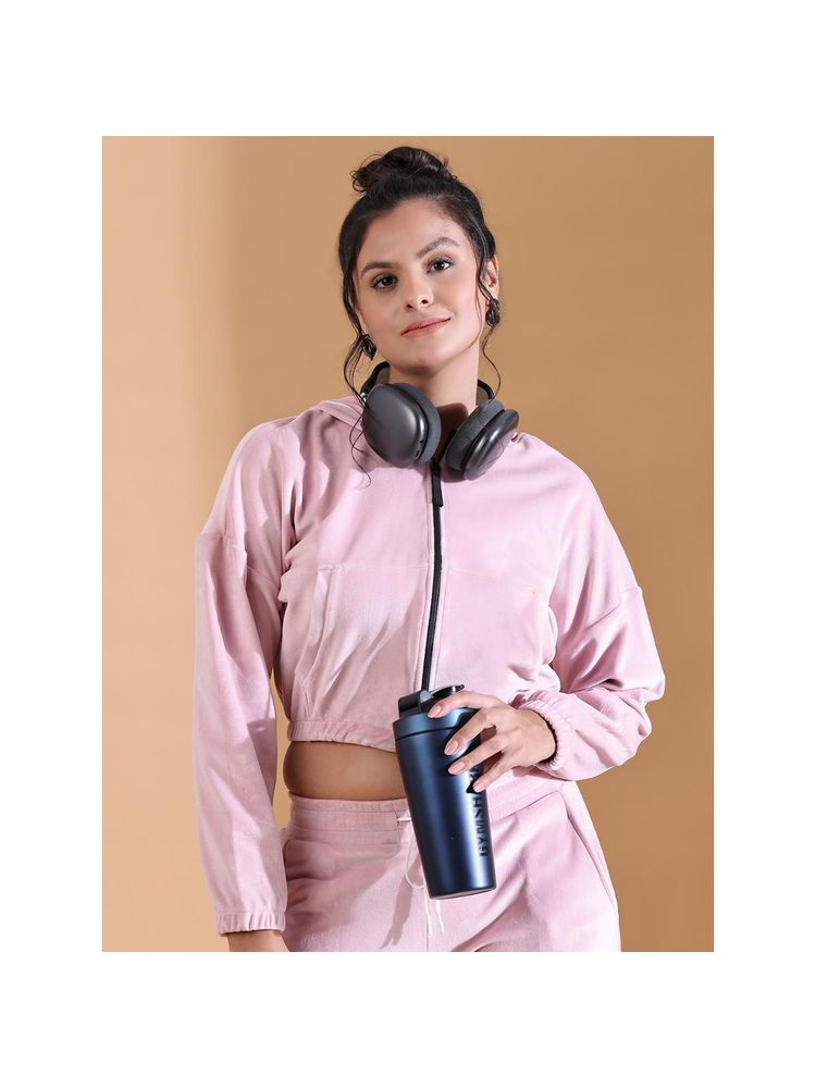 Aesthetic Bodies Women Pink Luxe Velour Iconic Hooded Sweatshirt-picture-37