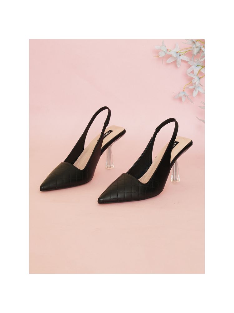 Sherrif Shoes Womens Black Stiletto Heels Sandals-image-40