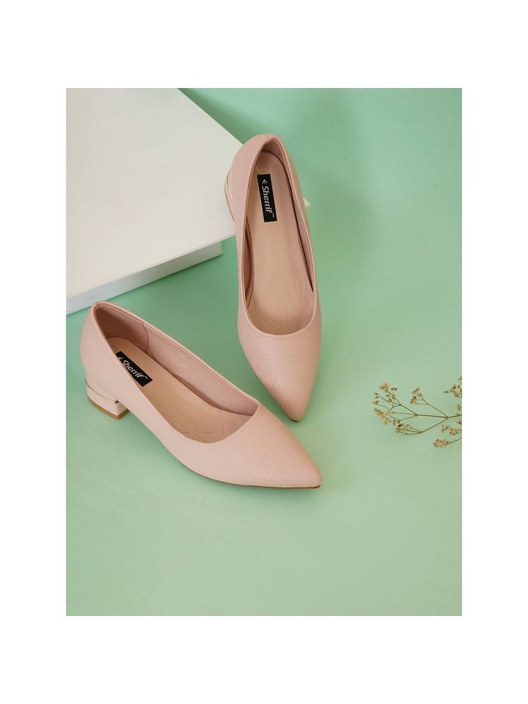 Sherrif Shoes Womens Nude Block Heel Pumps-picture-28