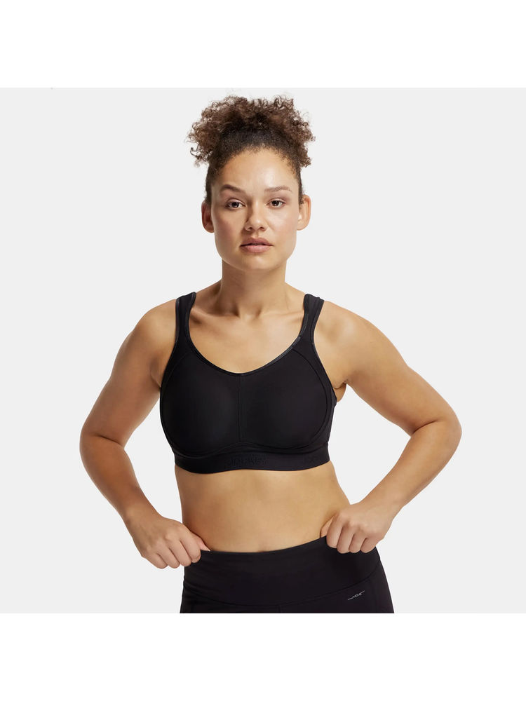 Jockey MI11 Wirefree Non Padded Plus Size Microfiber Elastane Sports Bra - Black-image-19