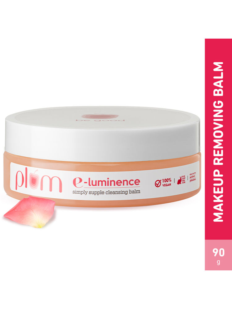 Plum E-Luminence Simply Supple Cleansing Balm- Non-Drying Face, Lip & Eye Waterproof Makeup Remover