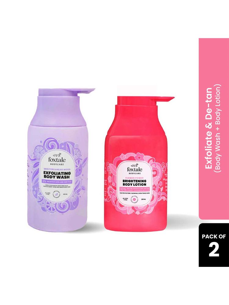 Foxtale SPF 30 Detan Bodycare Kit Exfoliating Bodywash + SPF 30 Body Lotion-picture-19