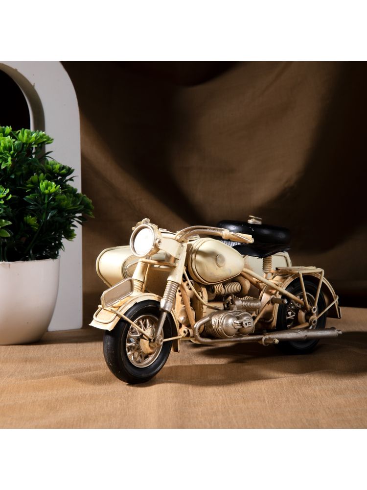Gibox Vintage Side Motorcycle White Model Home Decor Luxurious Item-image-46