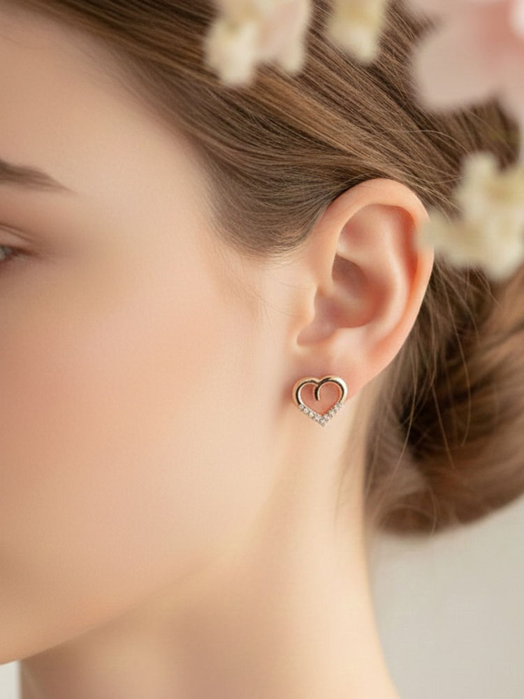 925 SILLER Pure Silver White Stud Earrings-picture-21
