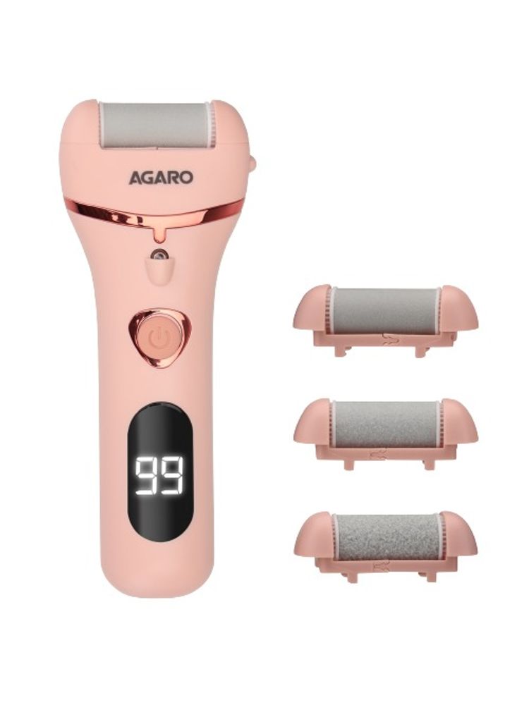 Agaro Callus Remover with 3 Interchangeable Head Rollers