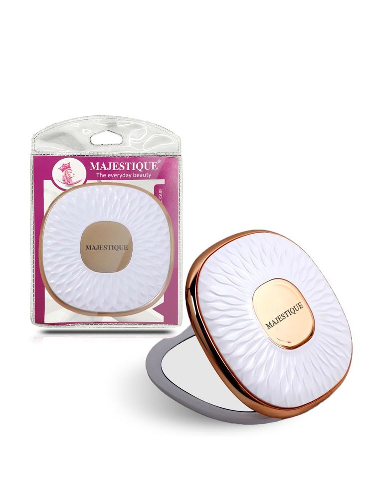 Majestique 2X Square Adjustable Dual Magnifying Compact Size Mirror