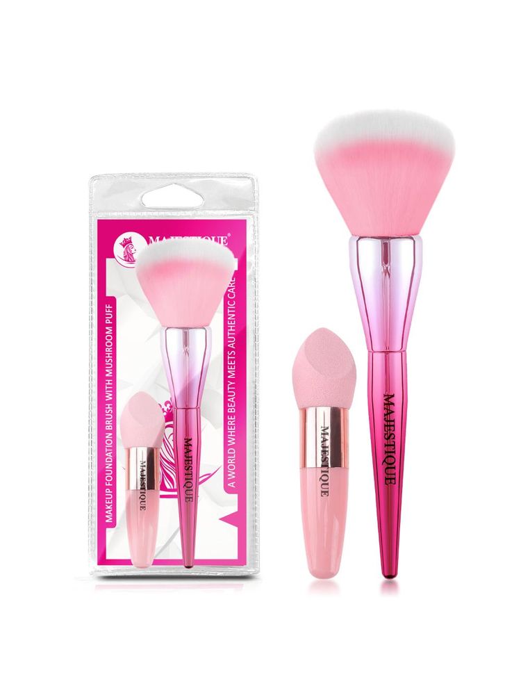 Majestique Makeup Foundation Brush With Mushroom Puff-image-29