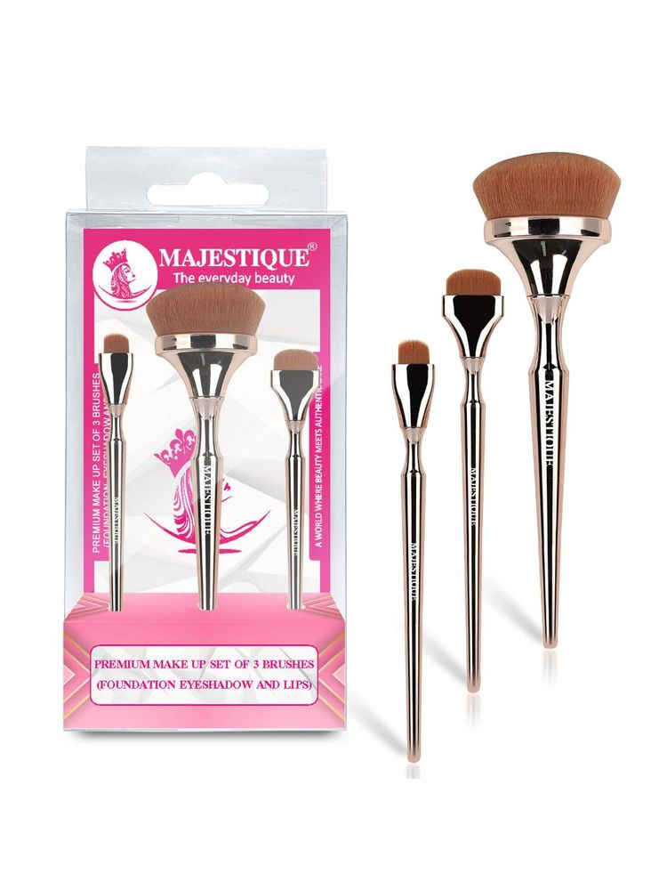 Majestique Foundation, Eyeshadow and Lips Professional Luminous HD Brushes-image-11