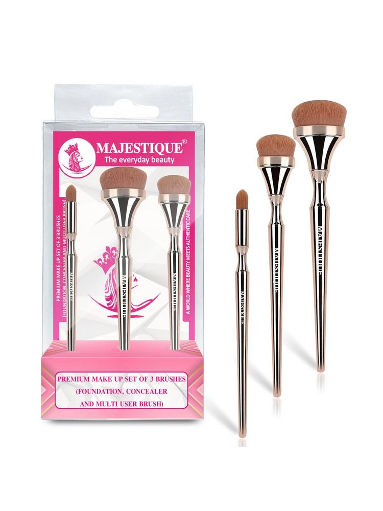 Majestique Foundation, Concealer and Multi-Use Brush Professional Luminous HD Brushes-image-10