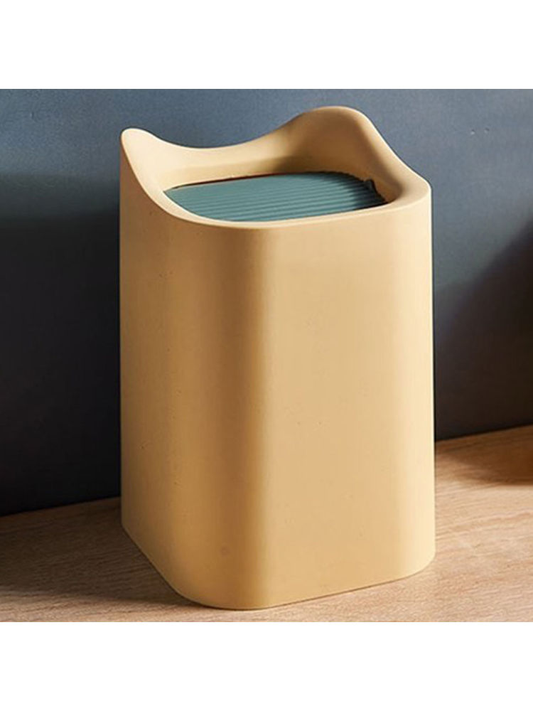 Voncasa Plastic Beige Modern Dustbin - 1500ml-image-38