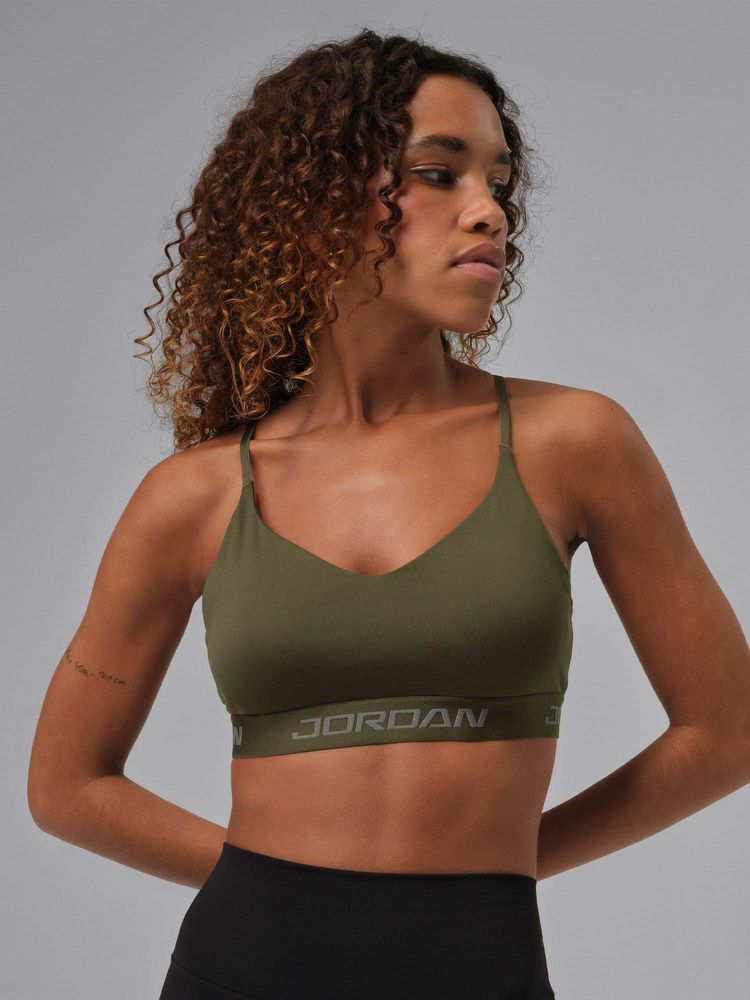Nike Jordan Sport Essentials Women Green Padded Adjustable Sports Bra-picture-23