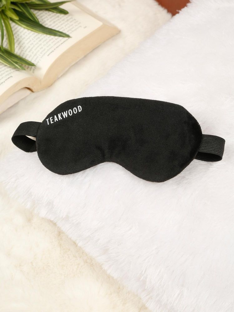 Teakwood Leathers Unisex Black Solid Eye Mask-image-13