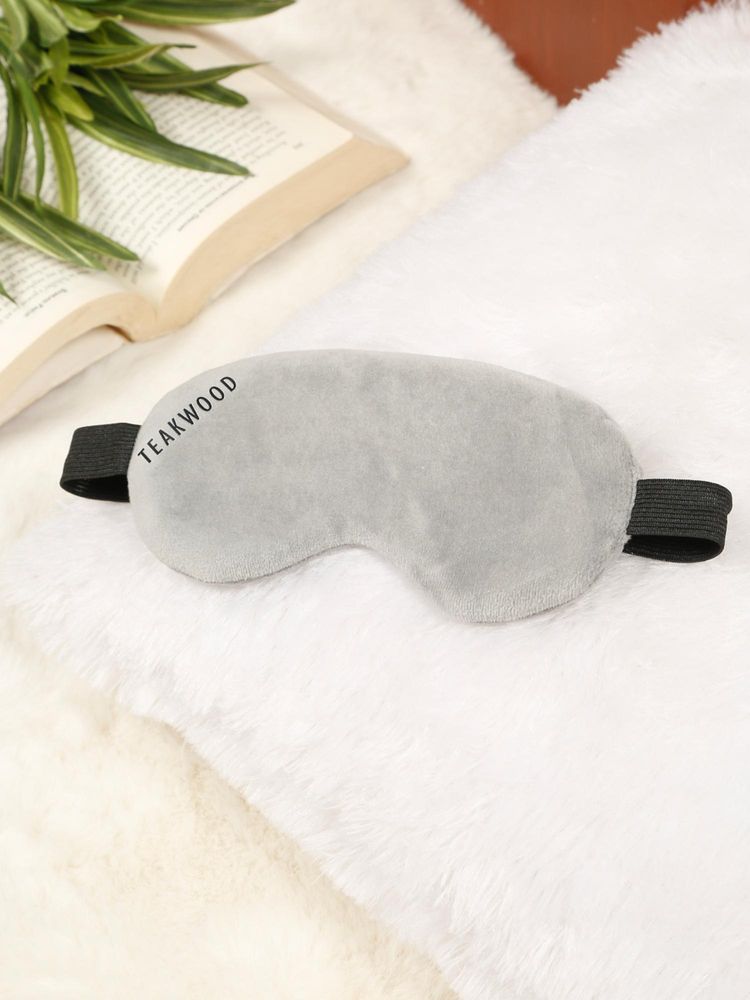 Teakwood Leathers Unisex Grey Solid Eye Mask-image-32