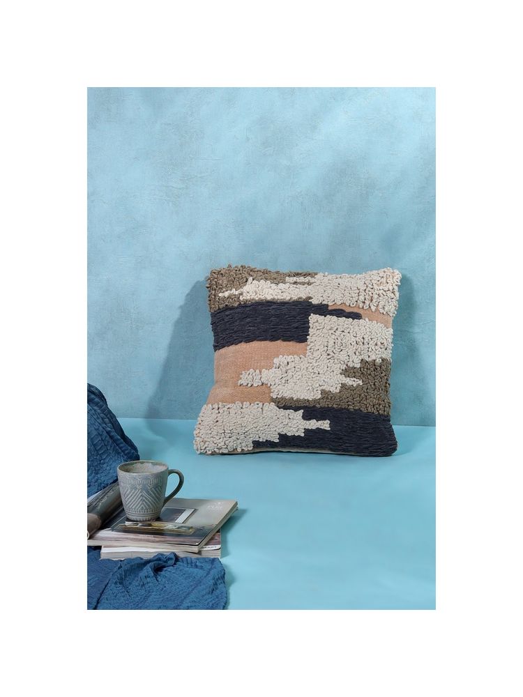 SANSKRUTIHOMES Multi-Color Abstract Cotton Cushion Cover (18x18 inches)-image-43