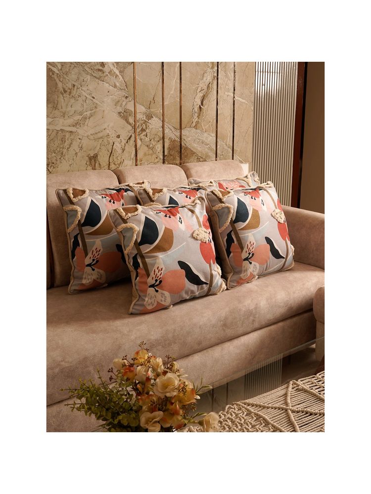SAY Multi-Color Floral Velvet Cushion Cover-image-31