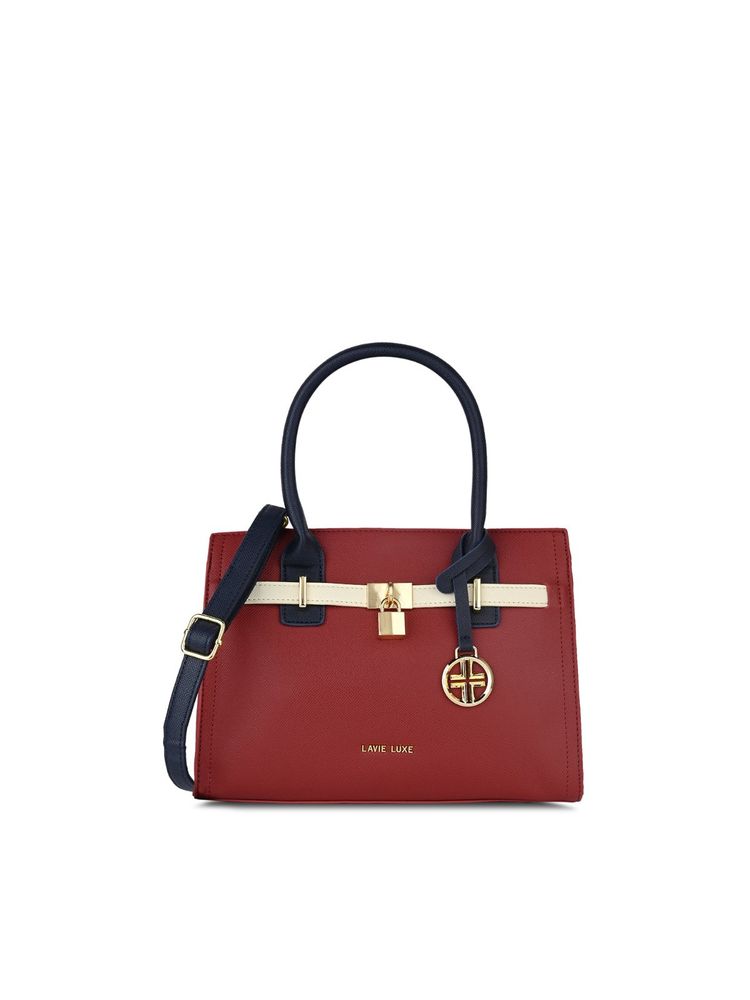 Lavie Luxe Women's Strap Medium Satchel (Red) (M)-picture-13