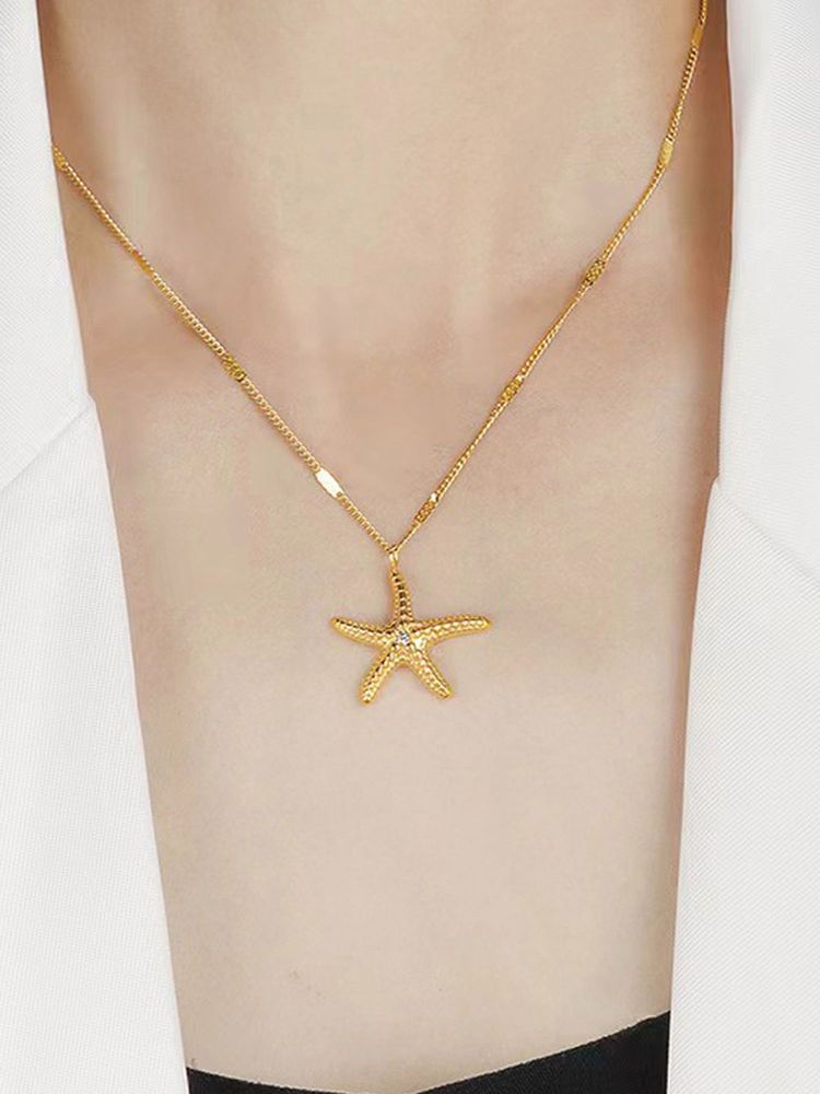 Jewels Galaxy Gold Plated Anti Tarnish Stainless Steel Star Themed Necklace-picture-22