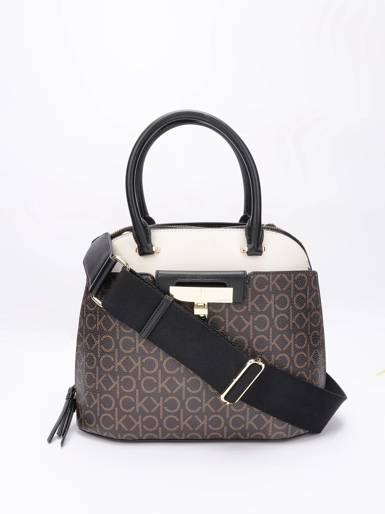 calvin klein fashion Calvin Klein Logo Brown Pu Crossbody Bag-picture-10