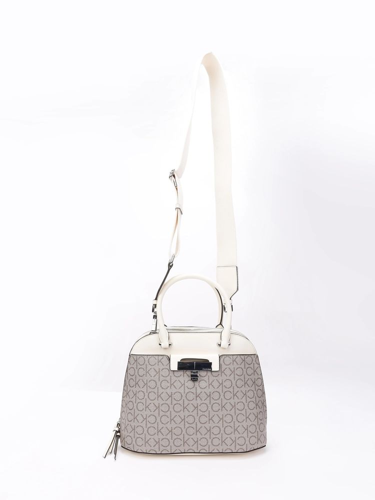 calvin klein fashion Calvin Klein Logo Grey Pu Crossbody Bag-picture-31