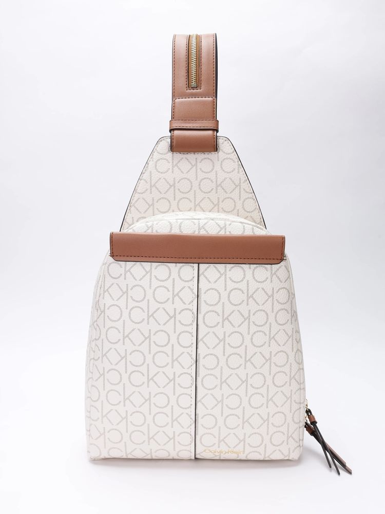 calvin klein fashion Calvin Klein Logo White Pvc Multipurpose Crossbody Bag-picture-30