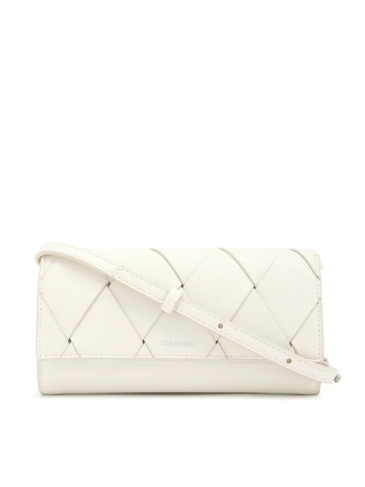 calvin klein fashion Calvin Klein Solid White Pu Sling Bag-picture-11