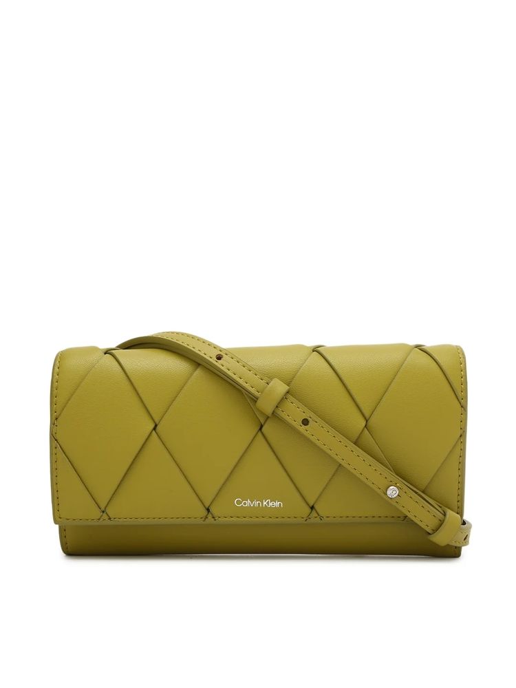 calvin klein fashion Calvin Klein Solid Olive Pu Sling Bag-picture-28