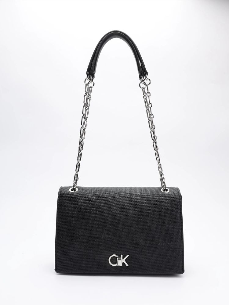 calvin klein fashion Calvin Klein Logo Black Pu Sling Bag-picture-24