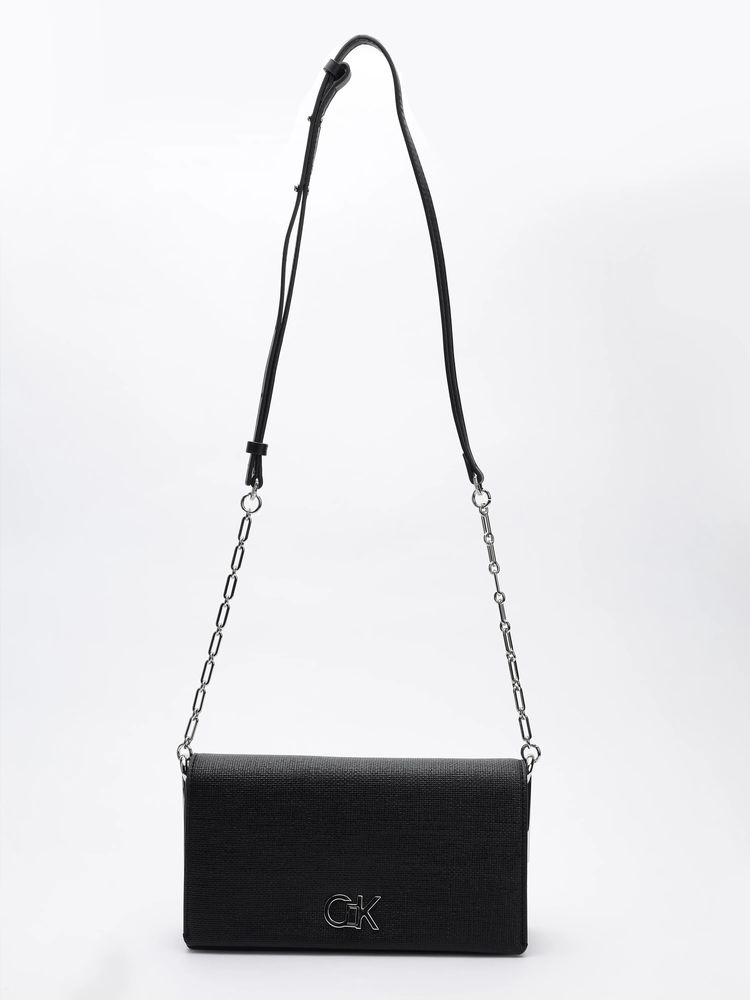 calvin klein fashion Calvin Klein Logo Black Pu Sling Bag-picture-26
