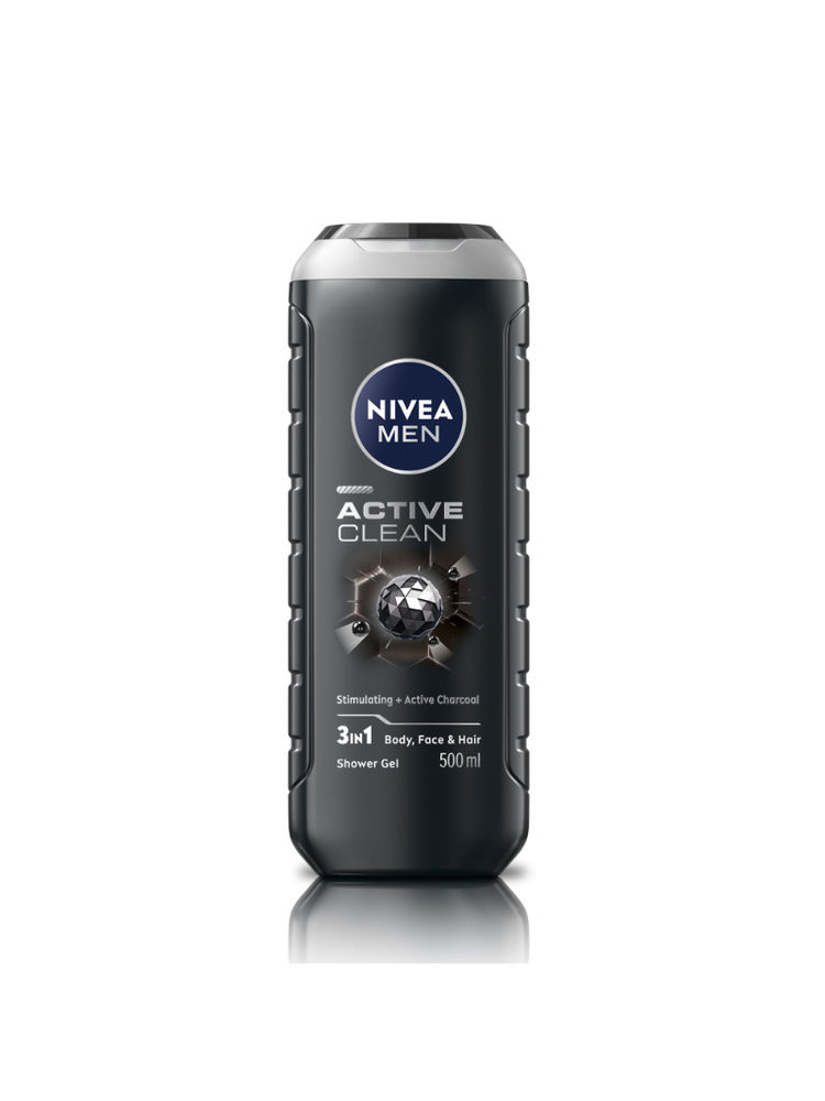 NIVEA Men Body Wash, Active Clean with Active Charcoal, Shower Gel for Body, Face & Hair-picture-12