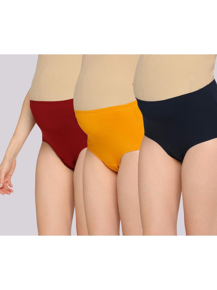 Evamomies Women Multi-Color High Waist Maternity Panties (Pack Of 3)-picture-10