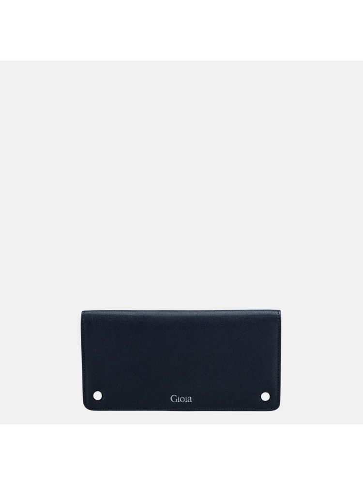 Gioia Navy Blue Evelina Flap Over Clutch-image-22