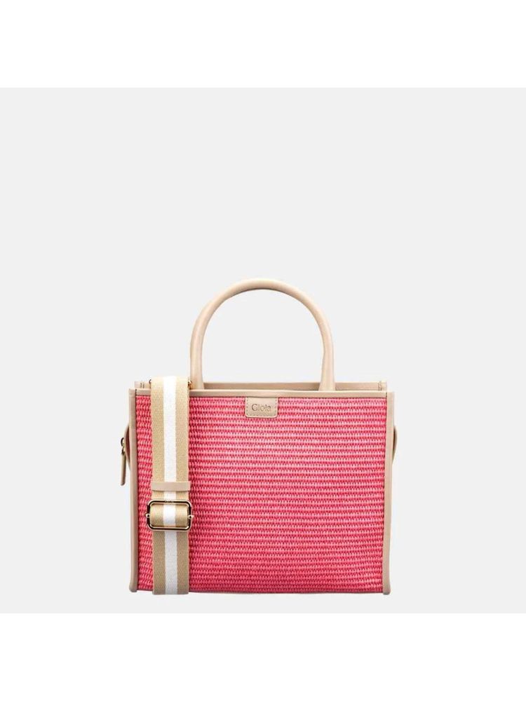 Gioia Pink Raffia Book Tote Bag-picture-49