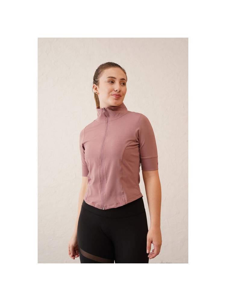 RYZ Women Enhance Elbow Half Sleeves Jacket Pink-image-24