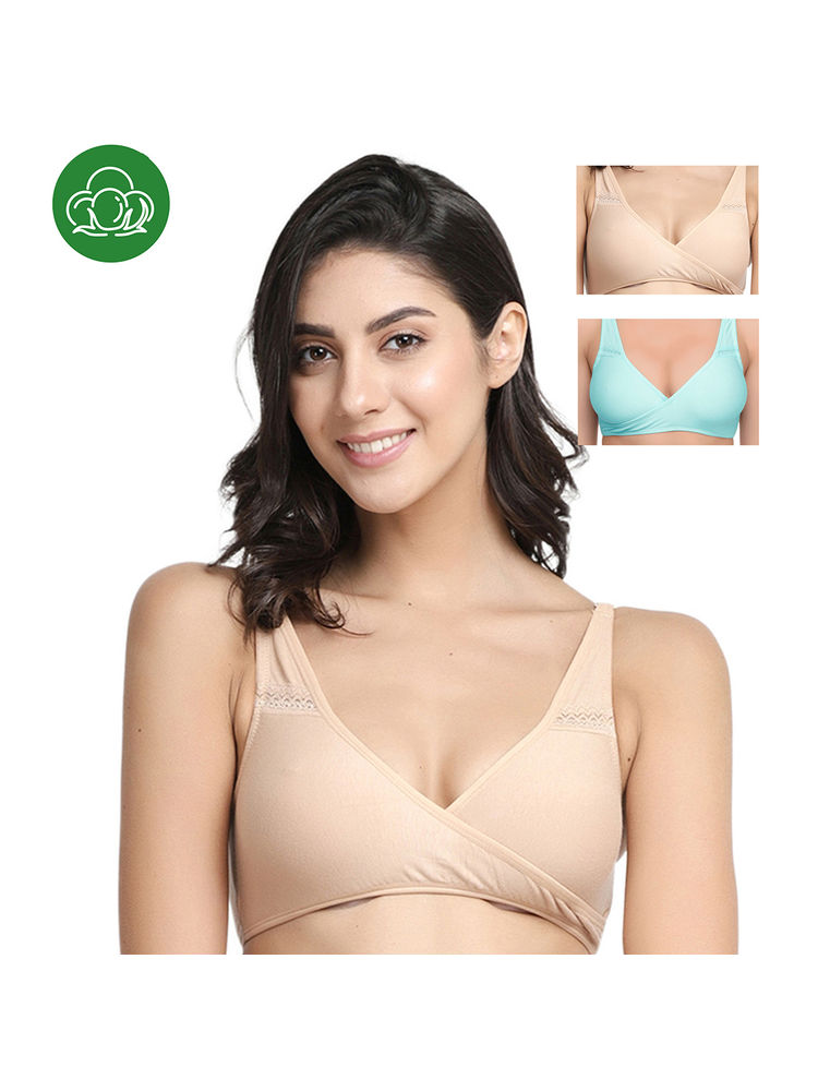 Inner Sense Organic Antimicrobial Sleeping/Feeding Bra Pack of 3 - Multi-Color-picture-39