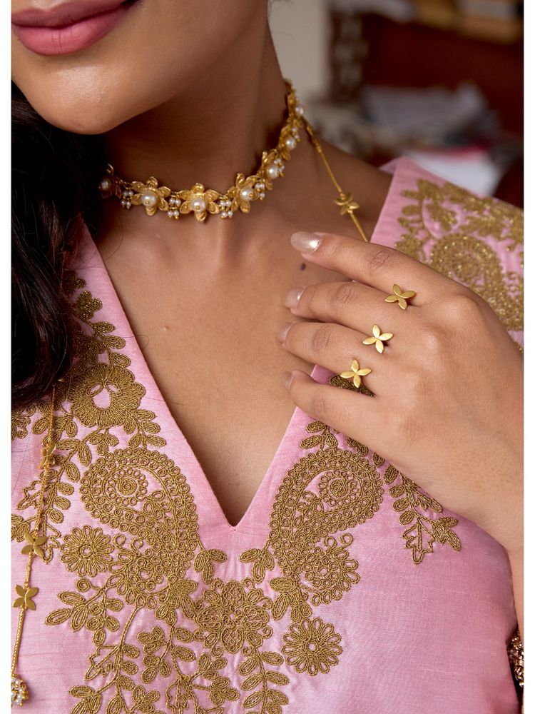 Tangerine Mohini Choker Necklace-image-4