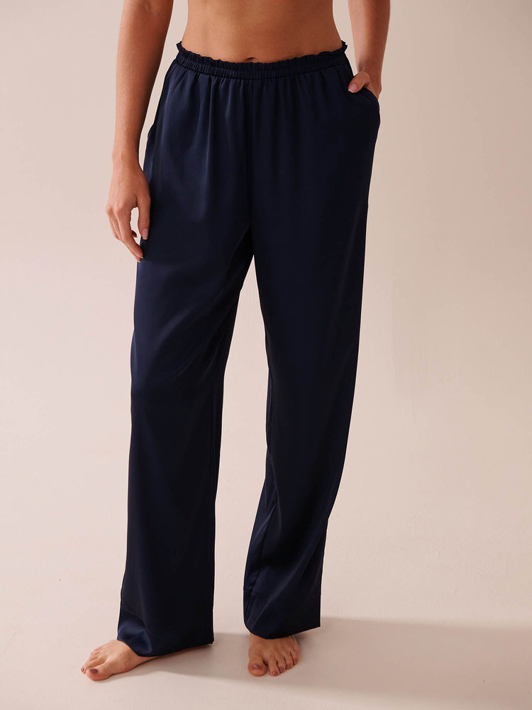 La Vie En Rose Frill Detail Satin Pyjama-image-7