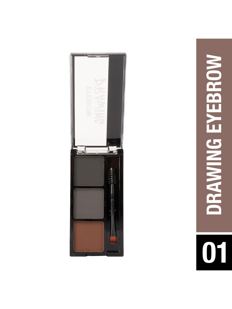 Hilary Rhoda Drawing Eyebrow Palette With 3 Natural Shades-picture-1