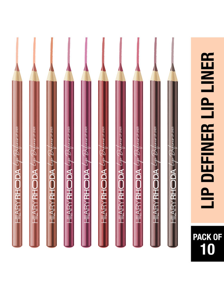 Hilary Rhoda Lip Definer Matte Lip Liner - Set Of 10-image-41