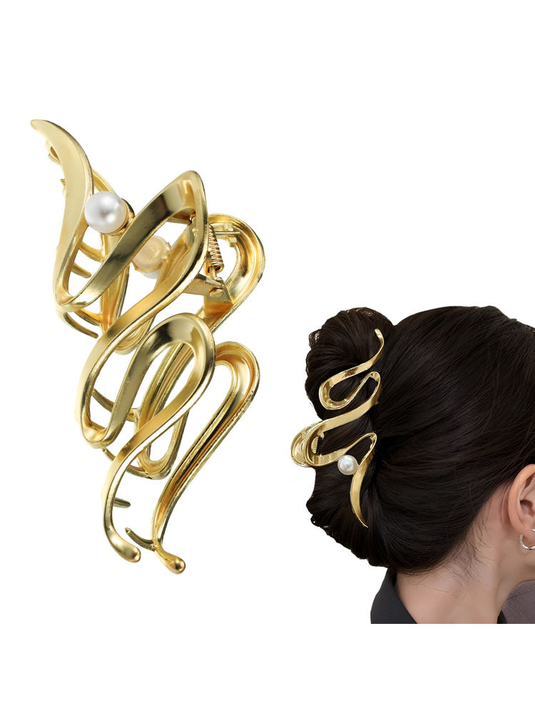 Matra Clutcher Gold Snake Shape Hair Claw Clips-picture-11