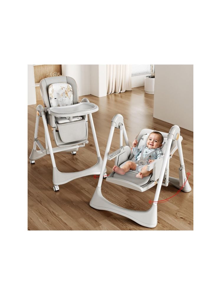 BAYBEE Grey Nivio Convertible 3-in-1 Baby High Chair for Kids (18-24 Months)-picture-31